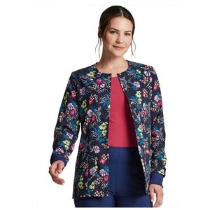 Dickies EDS Snap Front Scrub Awareness Jacket - S